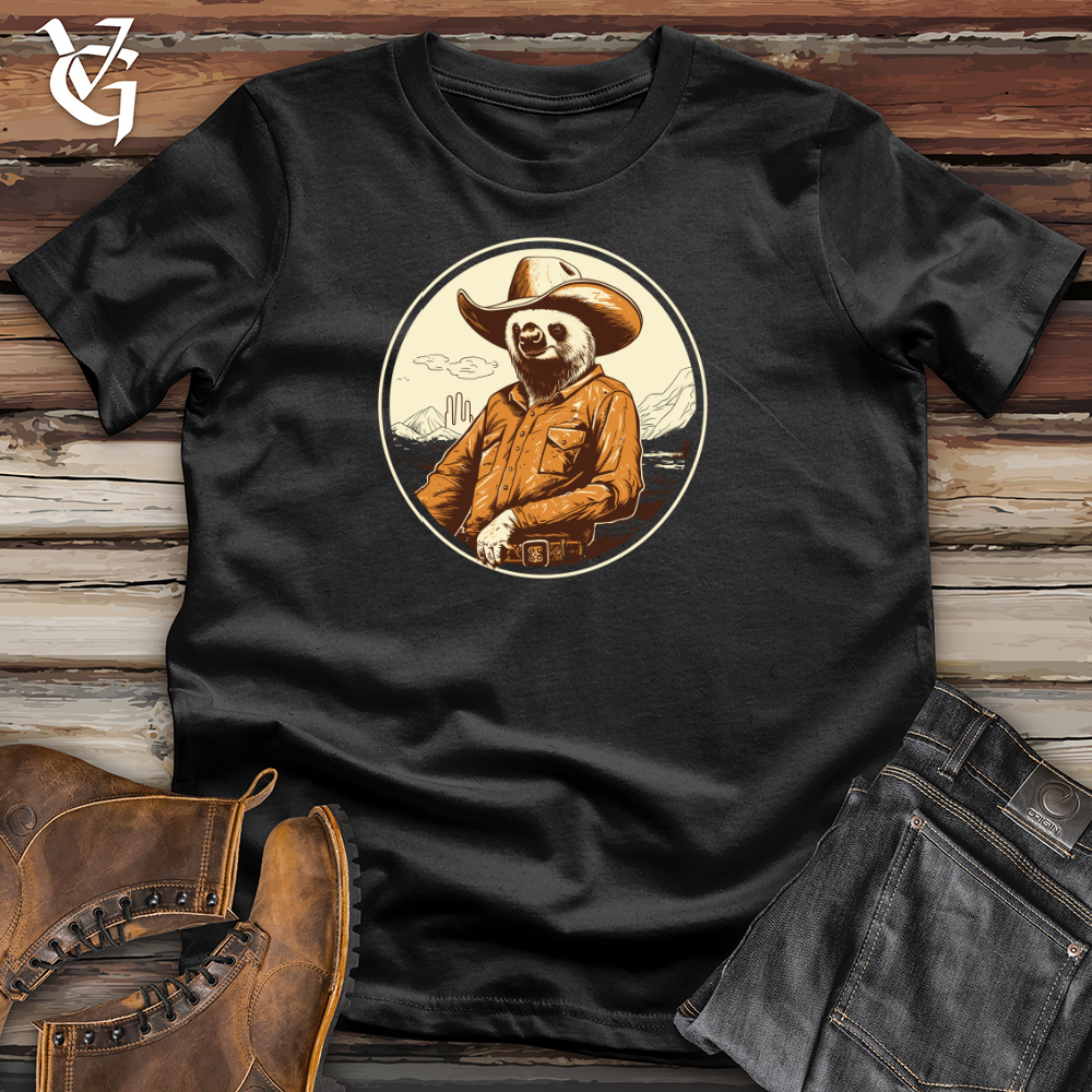 Sloth Slow motion Western Hat Swag Cotton Tee