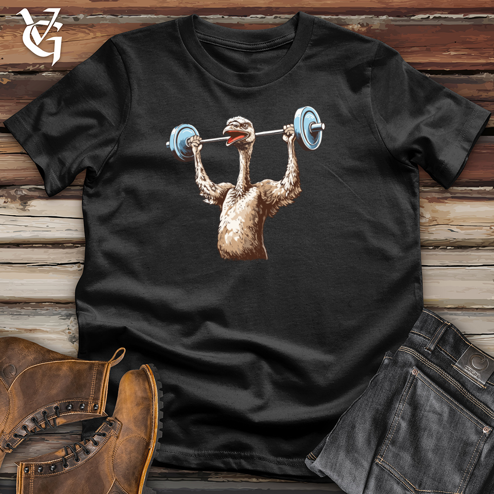 Ostrich Powerlifting Champ Cotton Tee