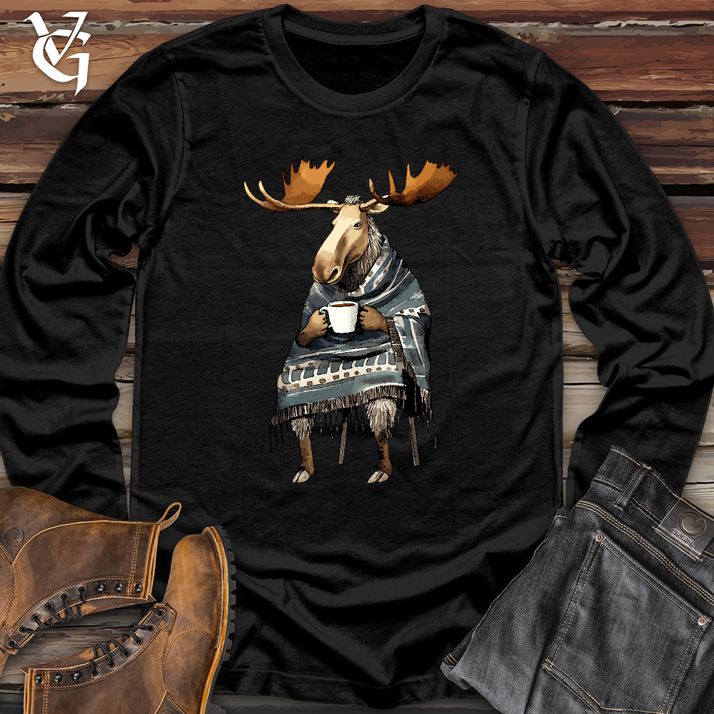 Coffee Drinking Moose Long Sleeve