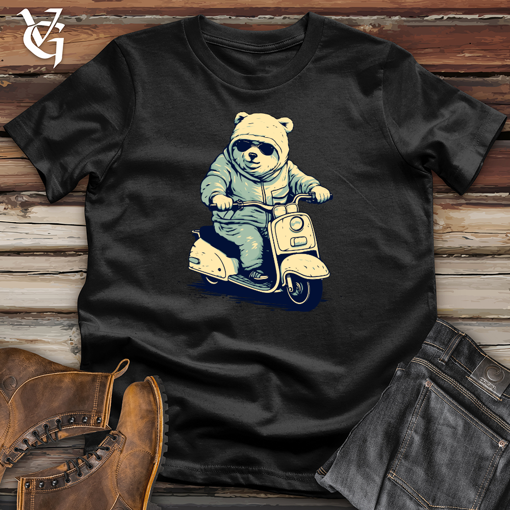 Retro Scooting Bear Softstyle Tee