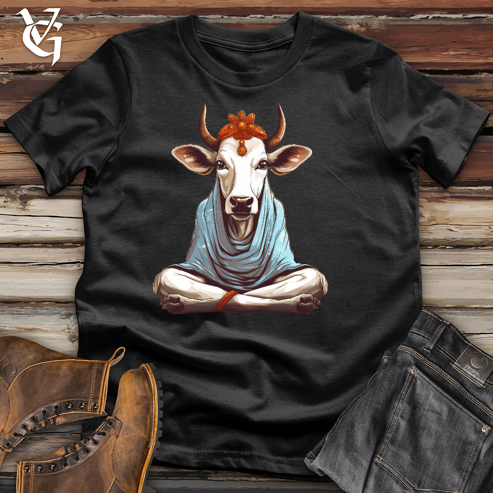 Meditating Cow Cotton Tee