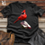 Geometric Cardinal Bird Cotton Tee