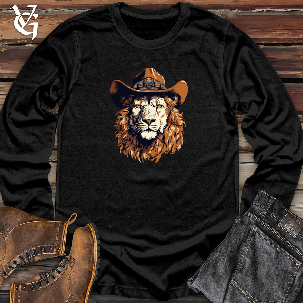 Retro Cowboy Lion 01 Long Sleeve