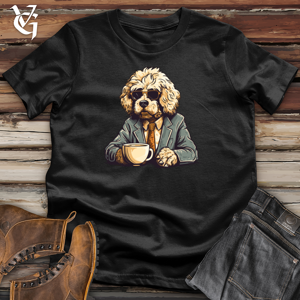 Coffee Enjoying Doodle Canine Softstyle Tee