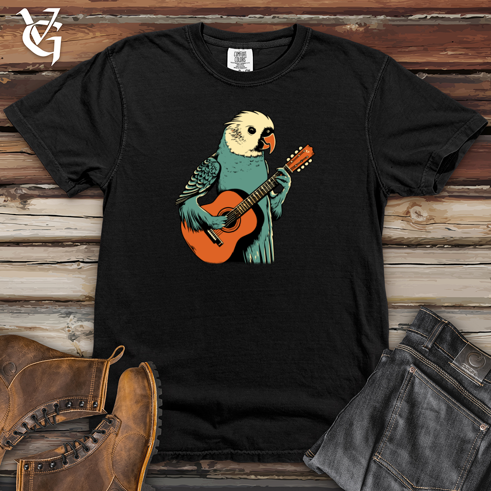 Parakeet Strumming Guitar Heavy Cotton Comfort Colors Tee