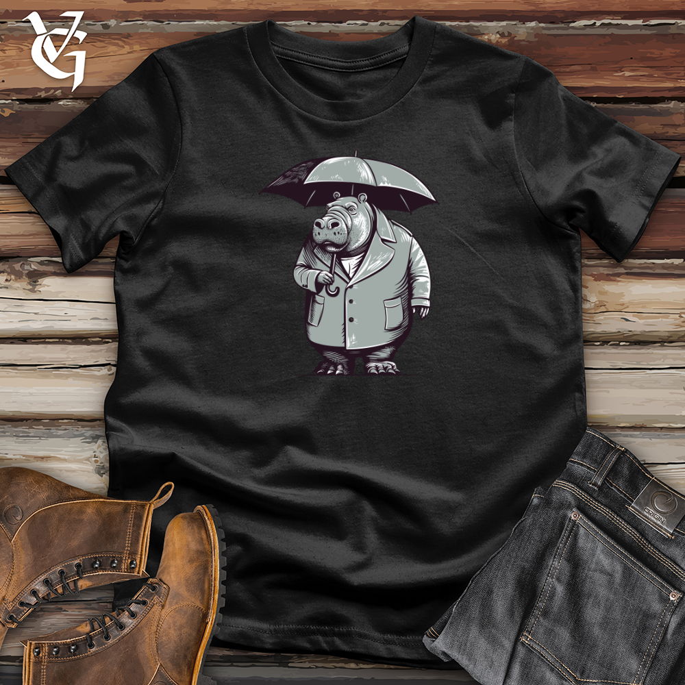 Hippopotamus River Drizzle Umbrella Haven Softstyle Tee