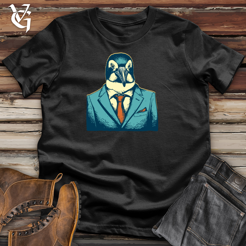 Retro Suited Penguin Cotton Tee