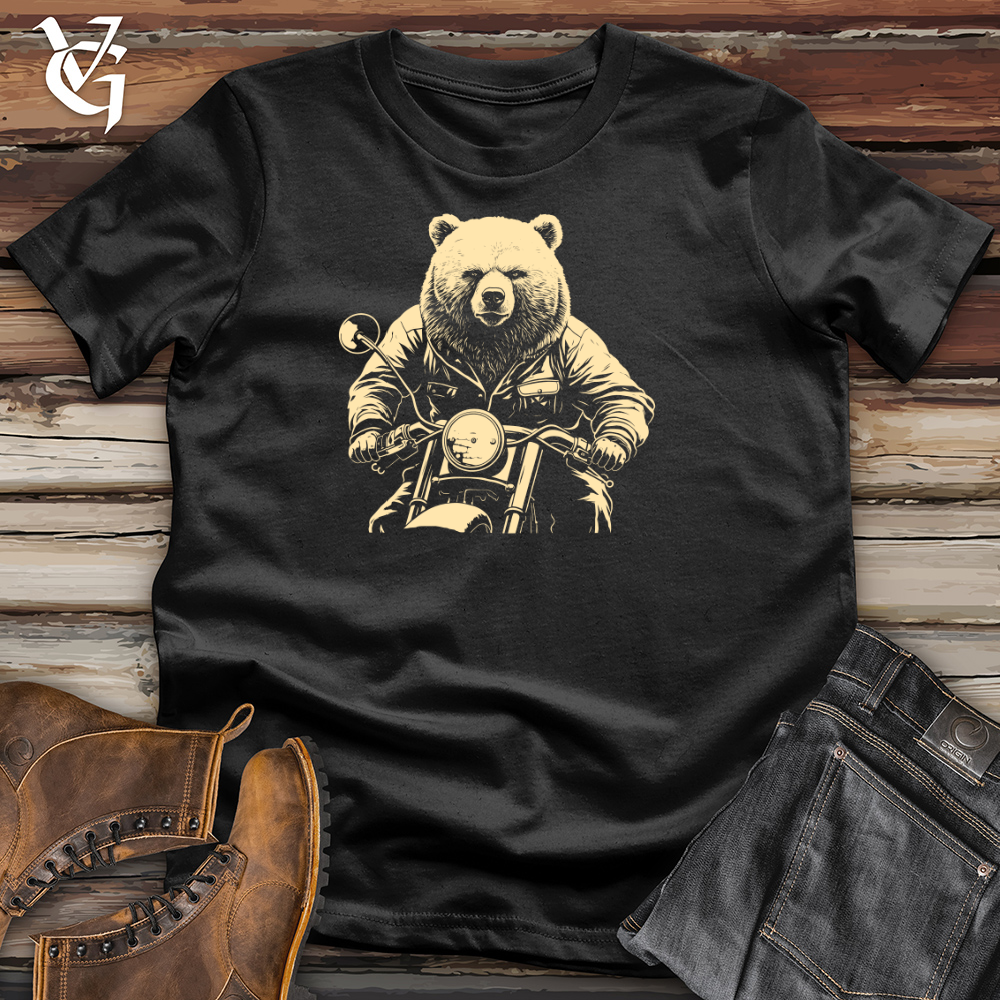 Policeman Bear on Motorcycle Patrol Cotton Tee