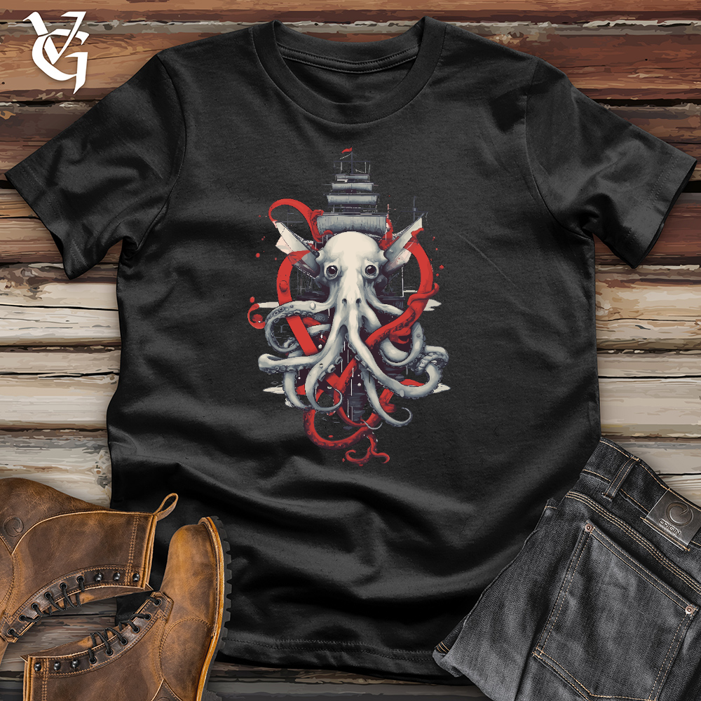 Kraken Pirate Ship Cotton Tee