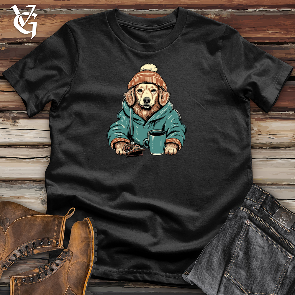 Cozy Cocoa Golden Retriever Cotton Tee