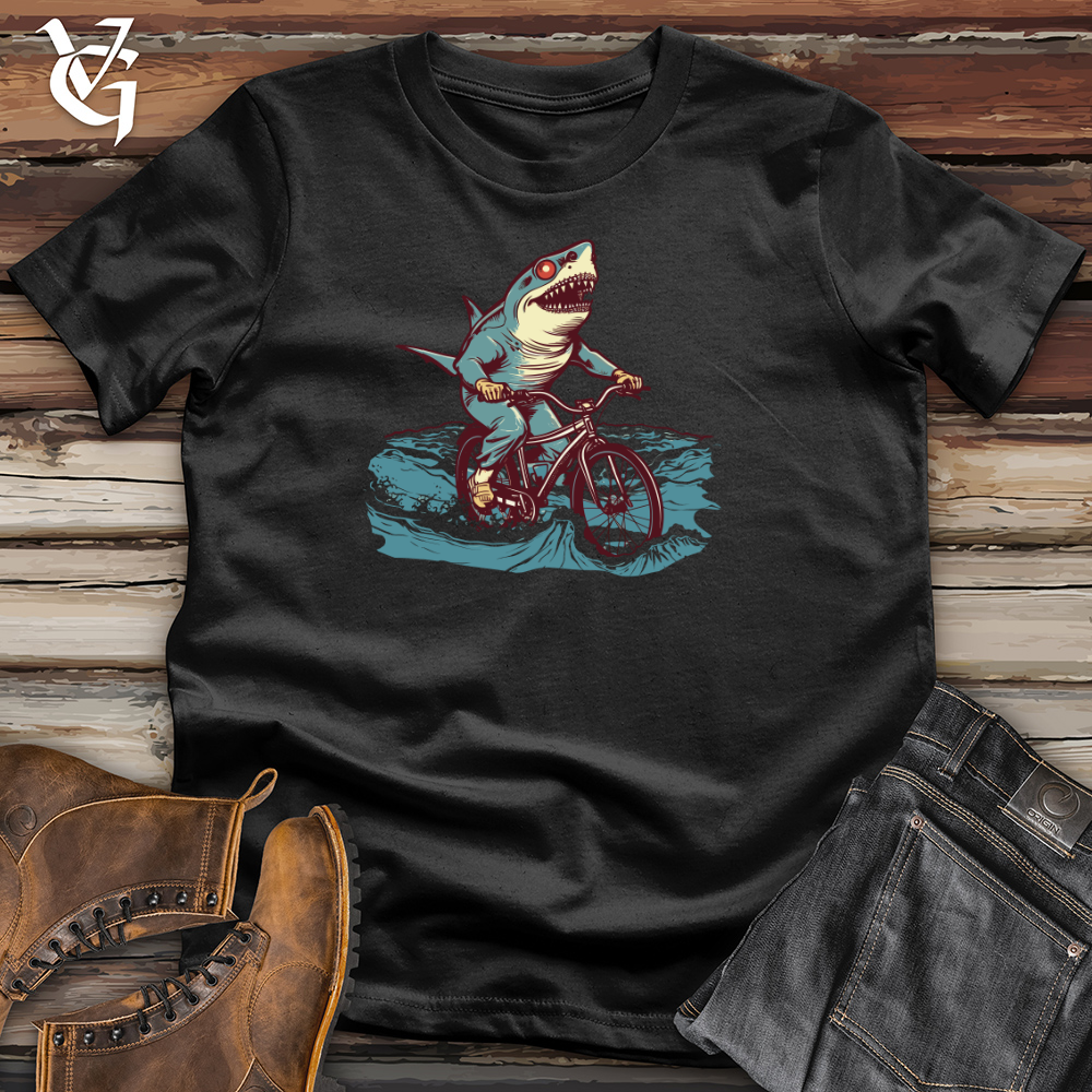 Surfing Shark Wheels Cotton Tee