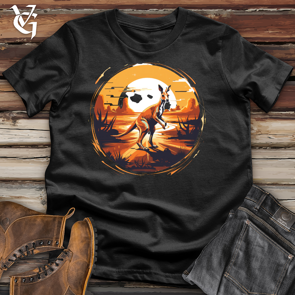 Kangaroo Sunset Cotton Tee