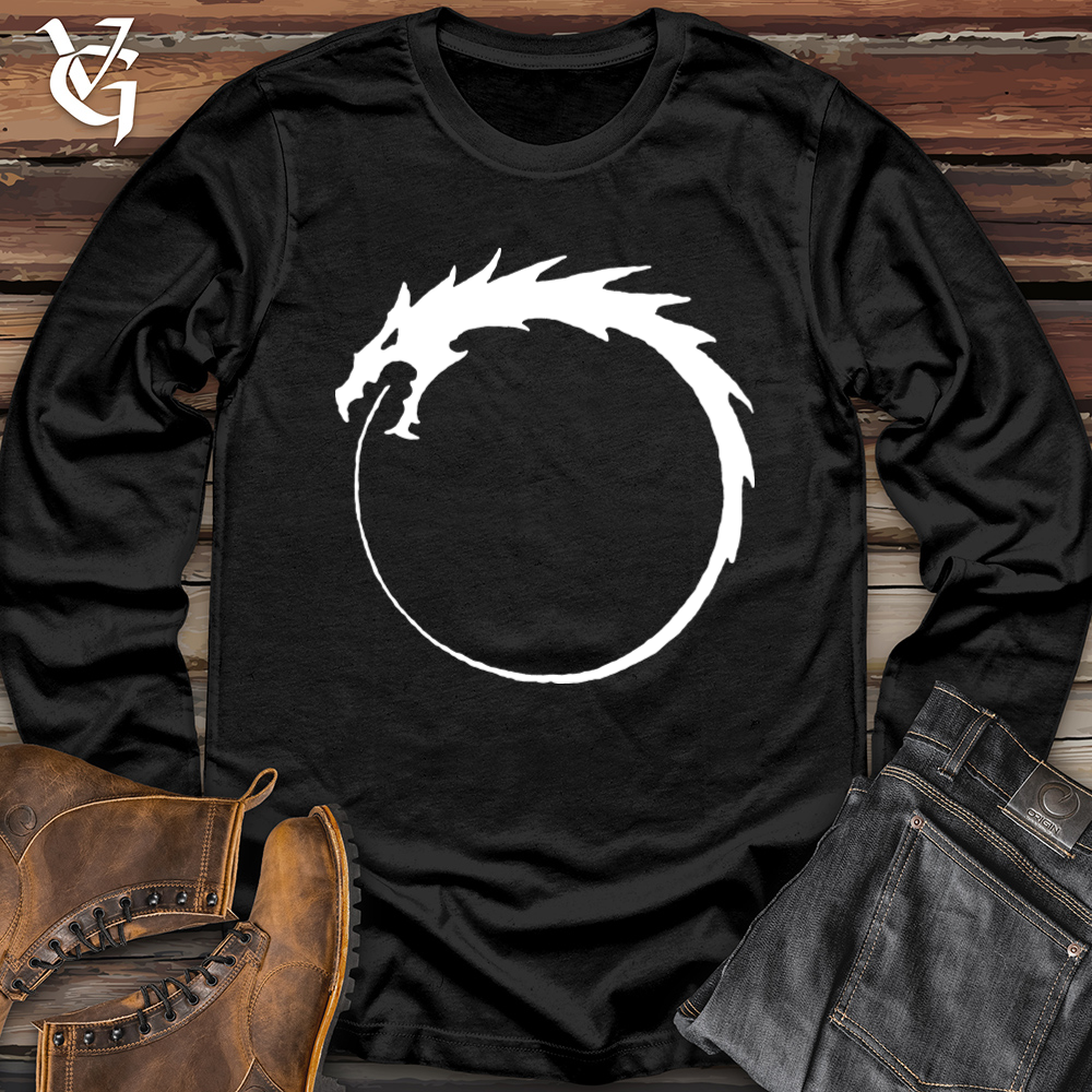 Dragon Circle White Softstyle Long Sleeve