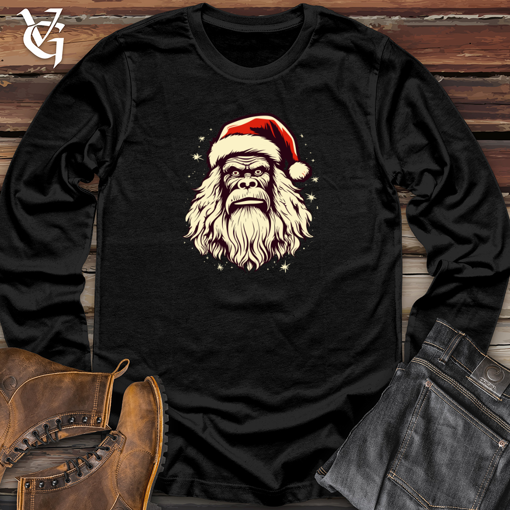 Retro Santa Sasquatch Long Sleeve