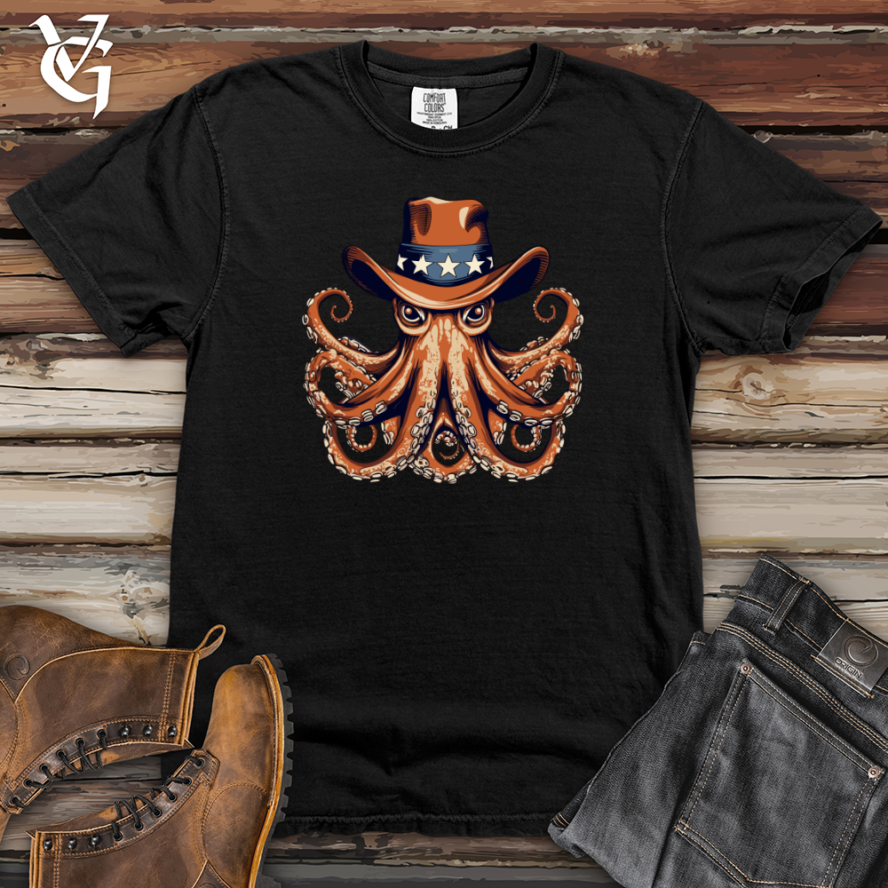 Vintage Cowboy Octopus Heavy Cotton Comfort Colors Tee