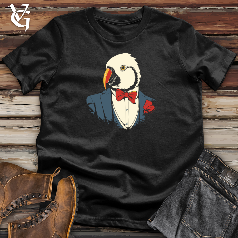 Retro Tuxedo Parrot Softstyle Tee