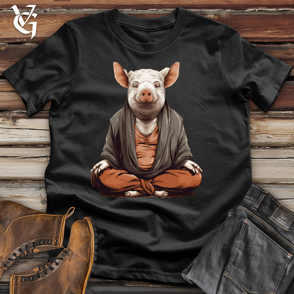Meditating Pig Cotton Tee