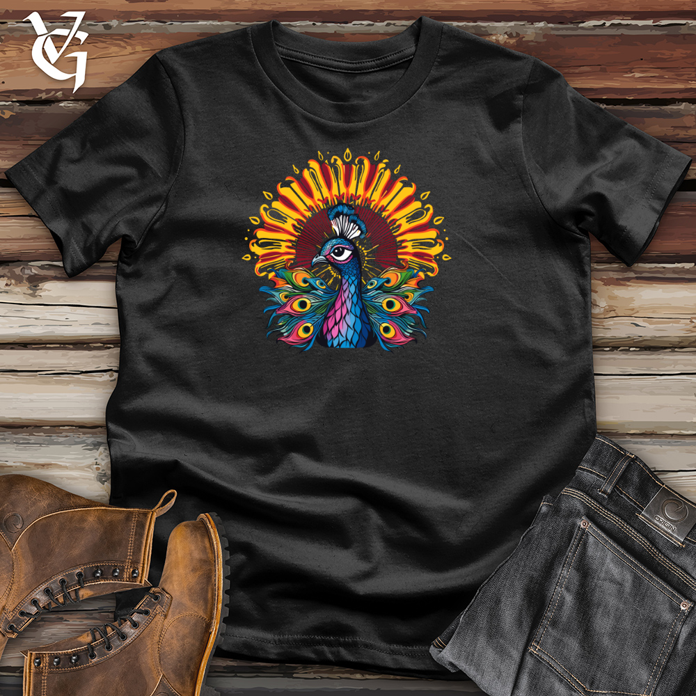 Radiant Plume Peacock Cotton Tee