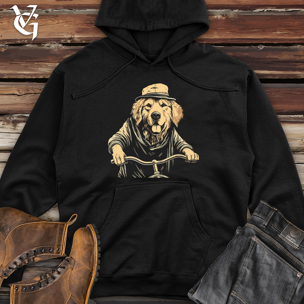 Retro Cruiser Golden Retriever Midweight Hooded Sweatshirt