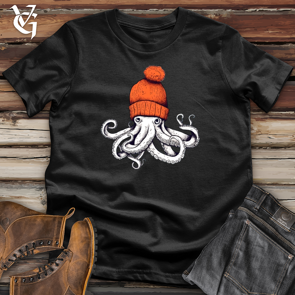 Octopus Orange Beanie Softstyle Tee