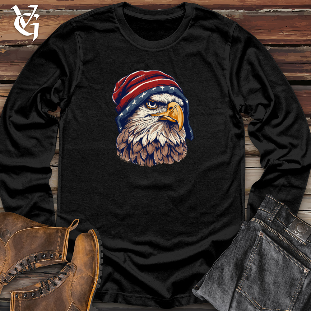 Retro Beanie Wearing Eagle Long Sleeve