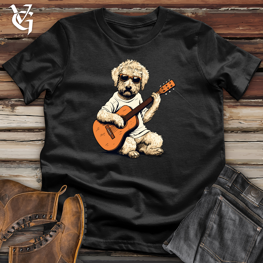 Strumming Doodle Dog Melody Softstyle Tee