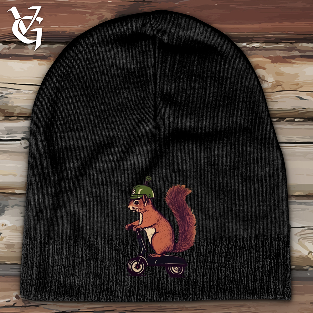 Squirrel Scoot Cotton Beanie