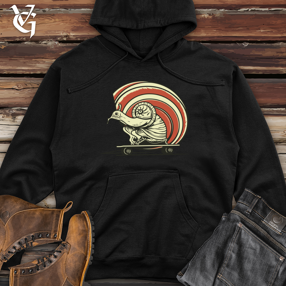 Retro Skate Snail Midweight Hooded Sweatshirt