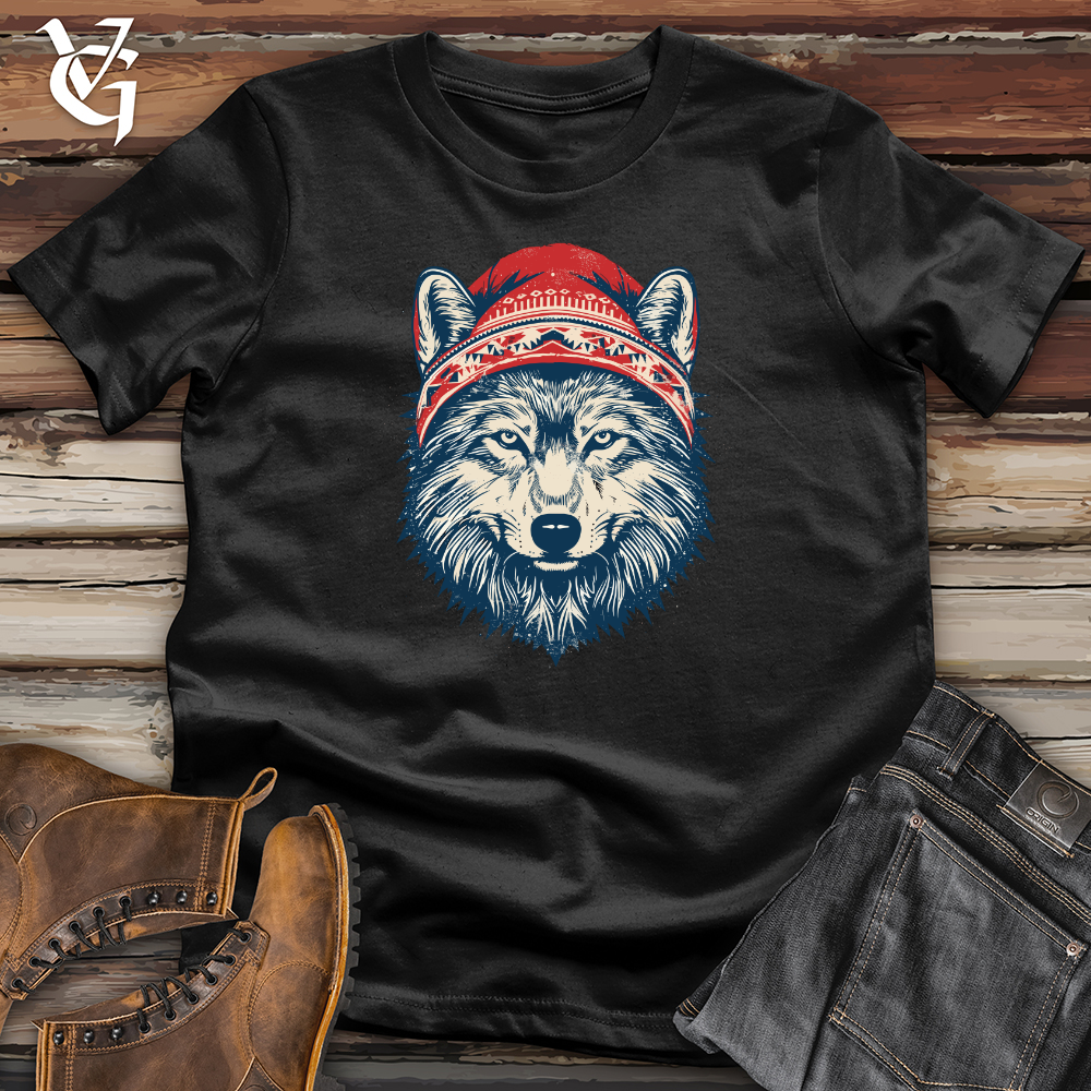 Vintage Pompom Snow Hat Wolf Softstyle Tee