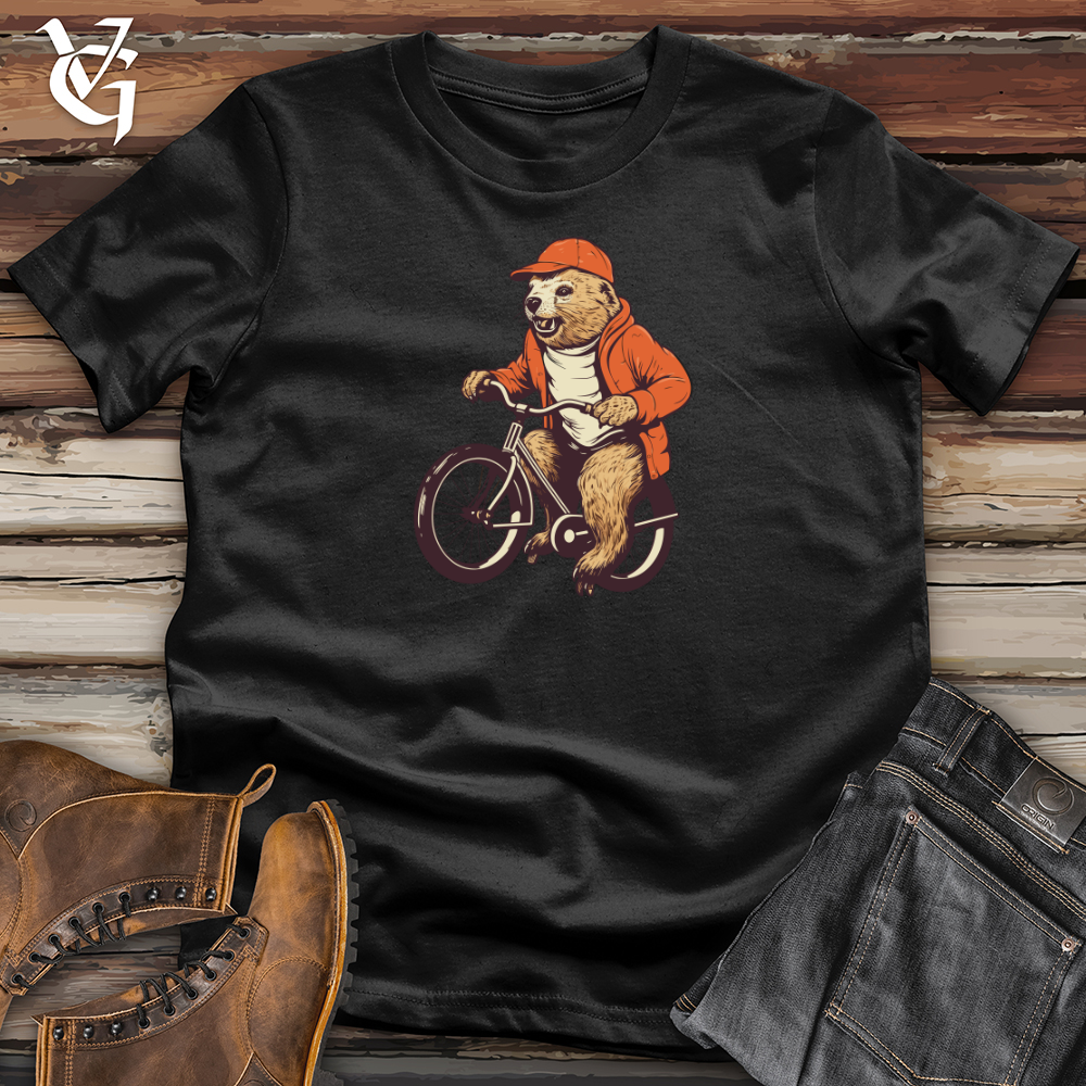 Vintage Pedaling Beaver Softstyle Tee