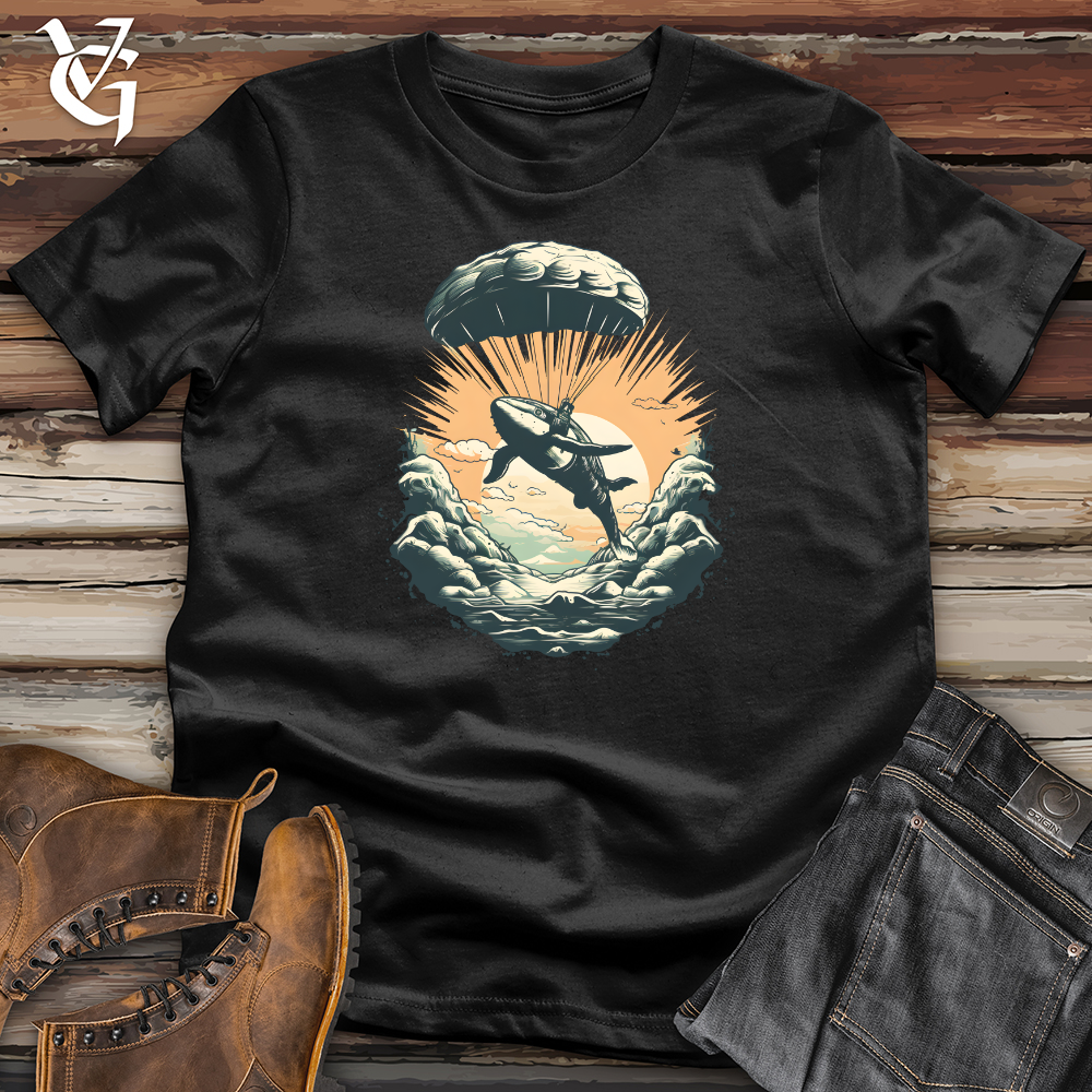 Whale Skydiving Parachute Journey Softstyle Tee