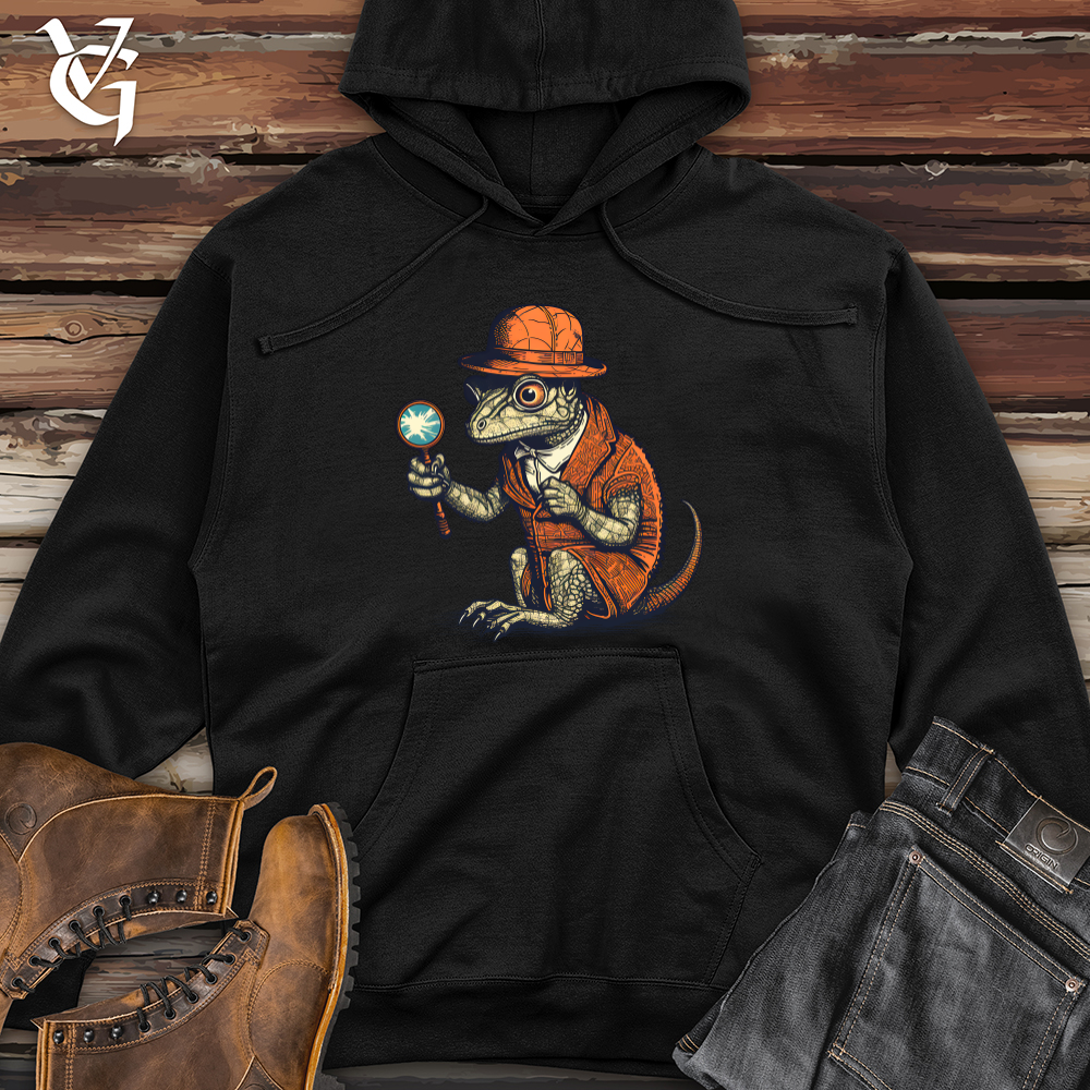 Sleuthing Lizard Investigator Midweight Hooded Sweatshirt