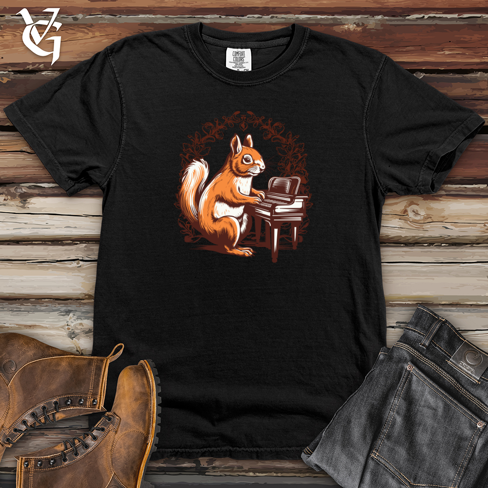 Retro Piano Squirrel 01 Heavy Cotton Comfort Colors Tee