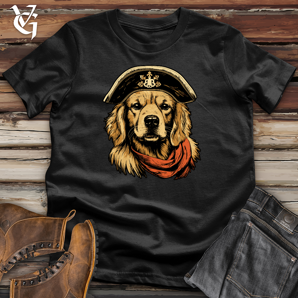 Viking Goods Pirate Pup Golden Retriever Softstyle Tee Military Green / L