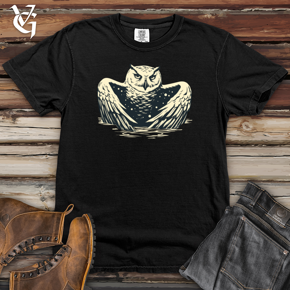 Retro Frosty Owl Heavy Cotton Comfort Colors Tee