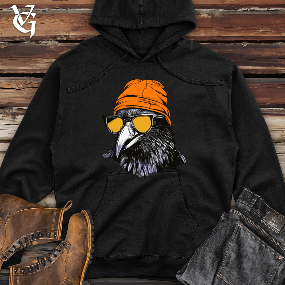 Retro Raven Shades Midweight Hooded Sweatshirt