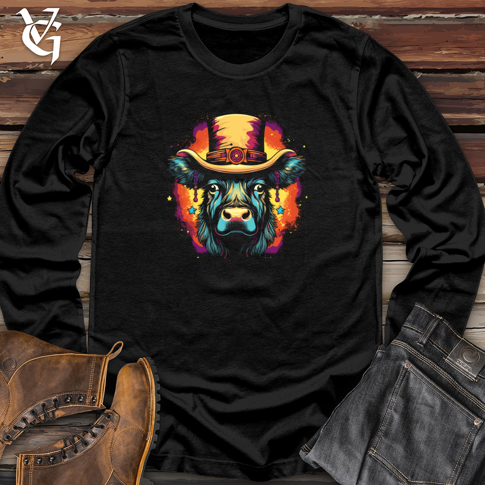 Retro Cosmic Top Hat Buffalo Long Sleeve