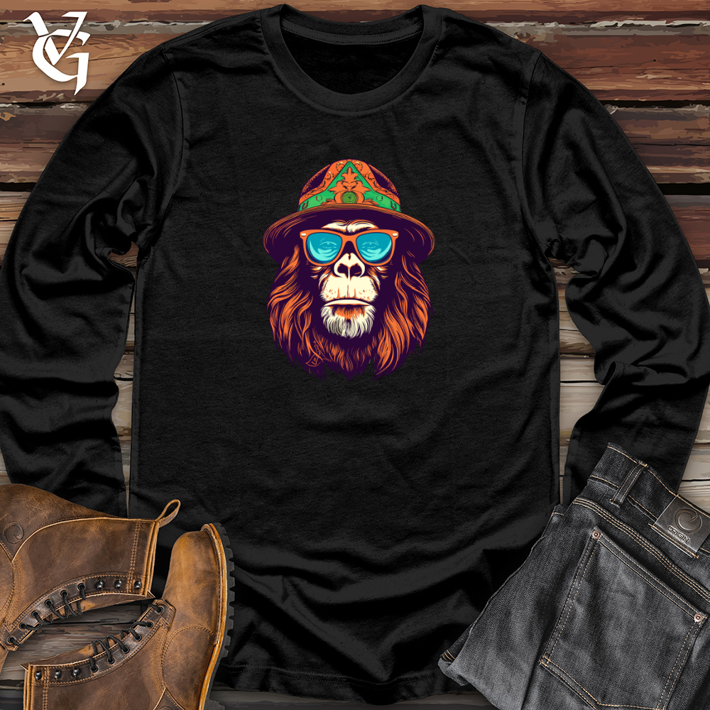 Retro Hippy Monkey 01 Long Sleeve