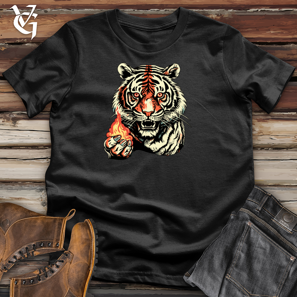 Retro Fire Tiger Cotton Tee