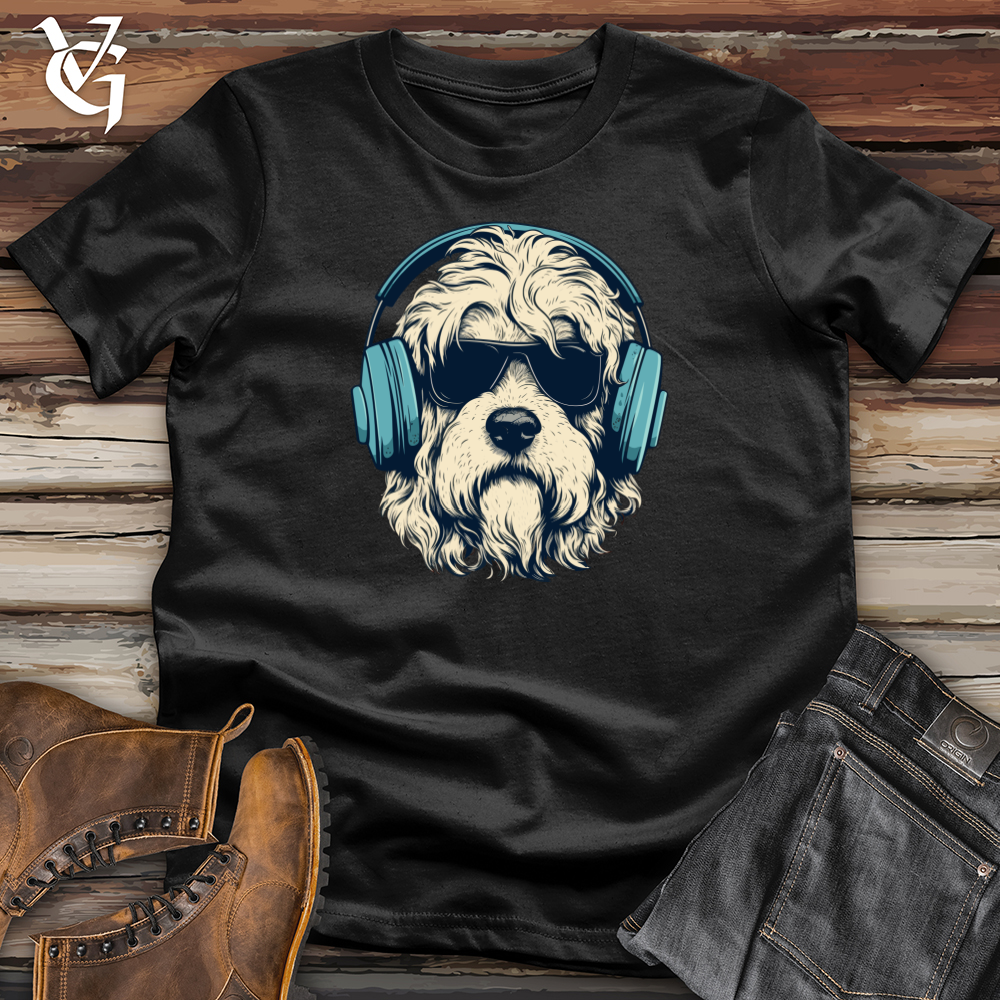 Headphone Rocking Doodle Pooch Softstyle Tee