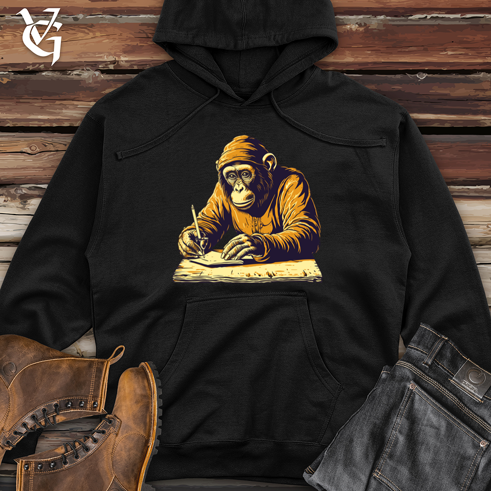 Vintage Corresponding Monkey Midweight Hooded Sweatshirt