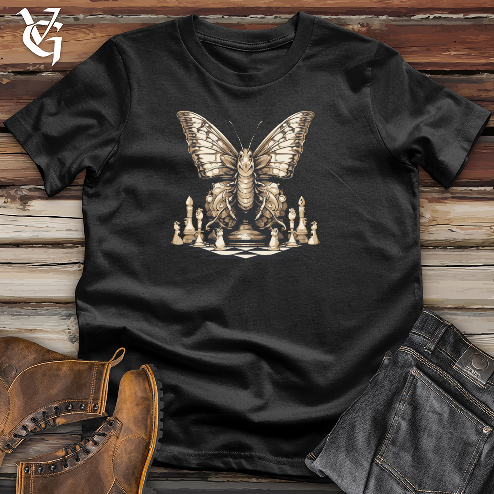 Moth Strategy Flutter Chess Checkmate Cotton Tee