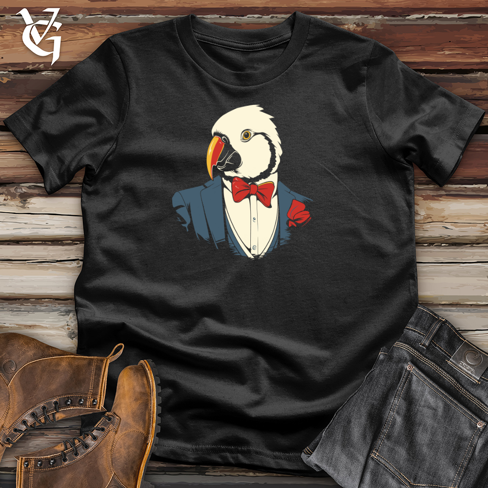 Retro Tuxedo Parrot Cotton Tee