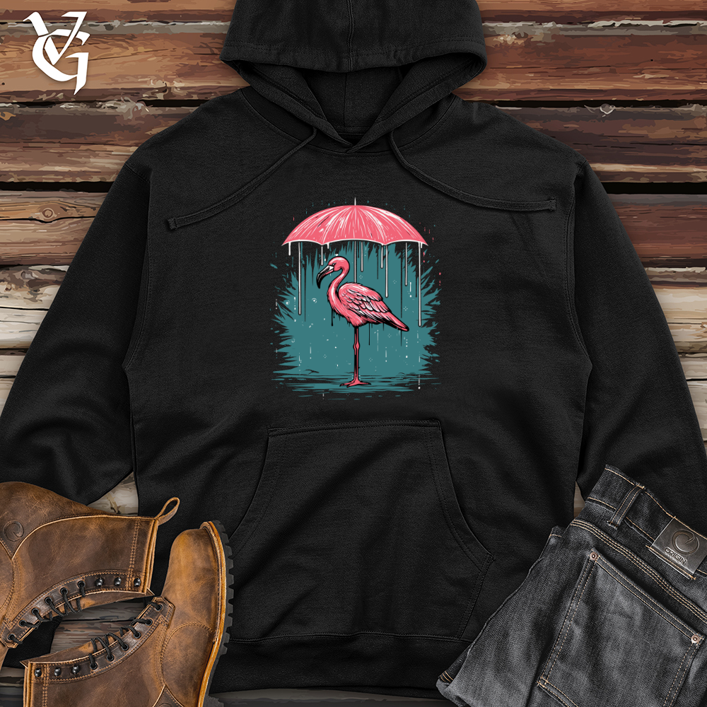 Majestic Rainfall Flamingo Midweight Hooded Sweatshirt