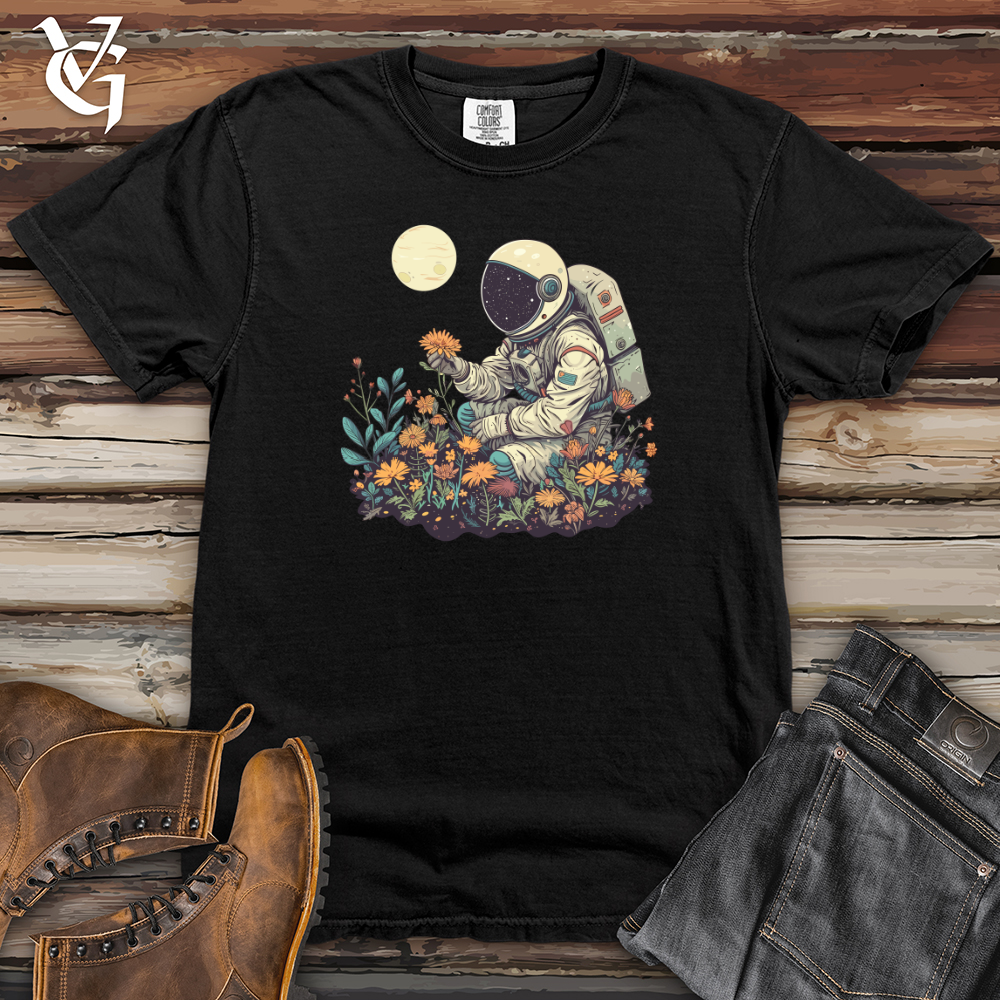 Astronaut Floral Discovery Heavy Cotton Comfort Colors Tee