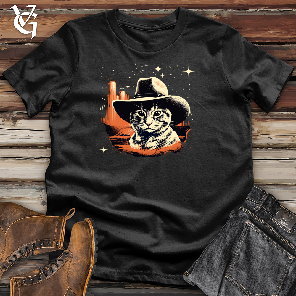 Space Cowboy Cat Adventure Cotton Tee: Meow-ters in Space! - Viking Goods  Company