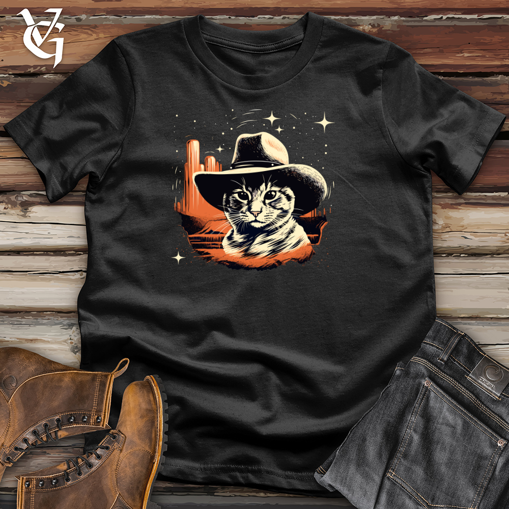 Space Cowboy Cat Adventure Cotton Tee