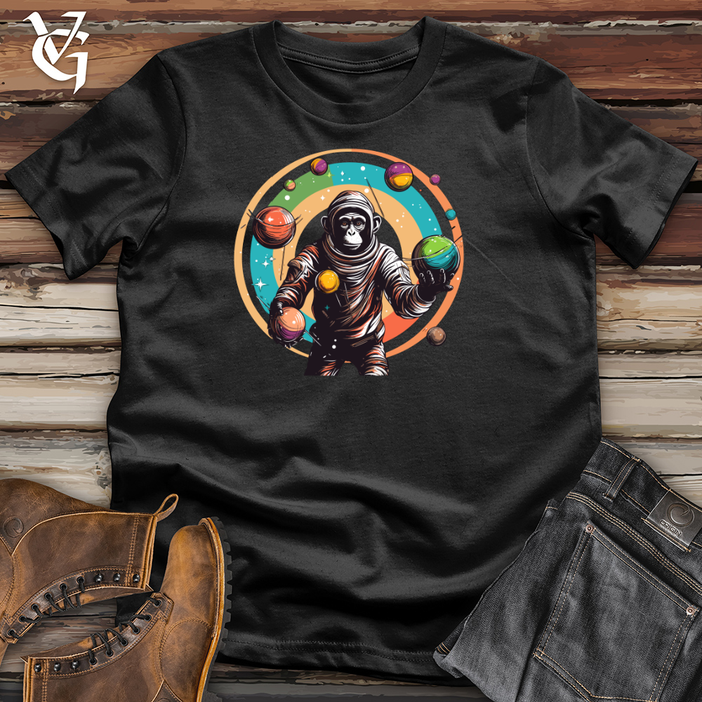 Astronaut Monkey Juggler  Cotton Tee