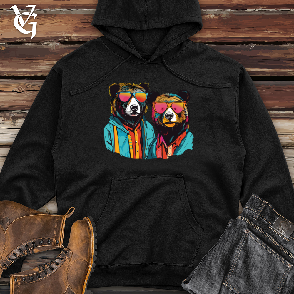 Bears Stylish Shades Midweight Hooded Sweatshirt