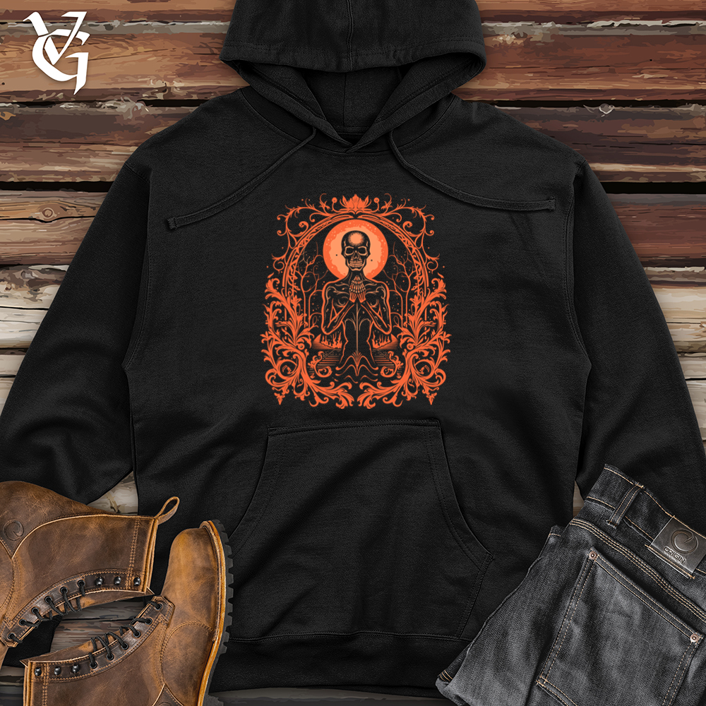 Enigmatic Peach Sorcerer Midweight Hooded Sweatshirt